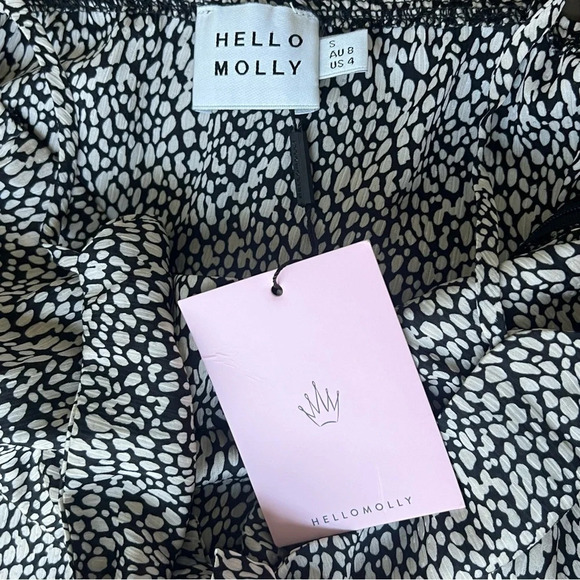HELLO MOLLY Don’t Think About It MIDI slip DRESS SPAGHETTI STRAP Y2K polka dot - Picture 10 of 16
